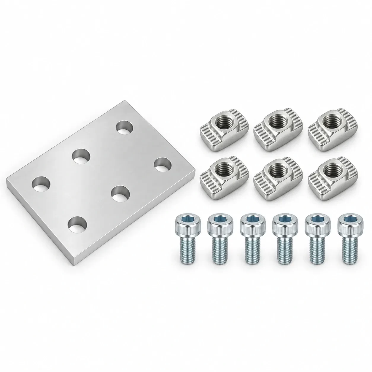 BAH-2QA6-SET — Square Plate 20mm 6 รู Kit Set