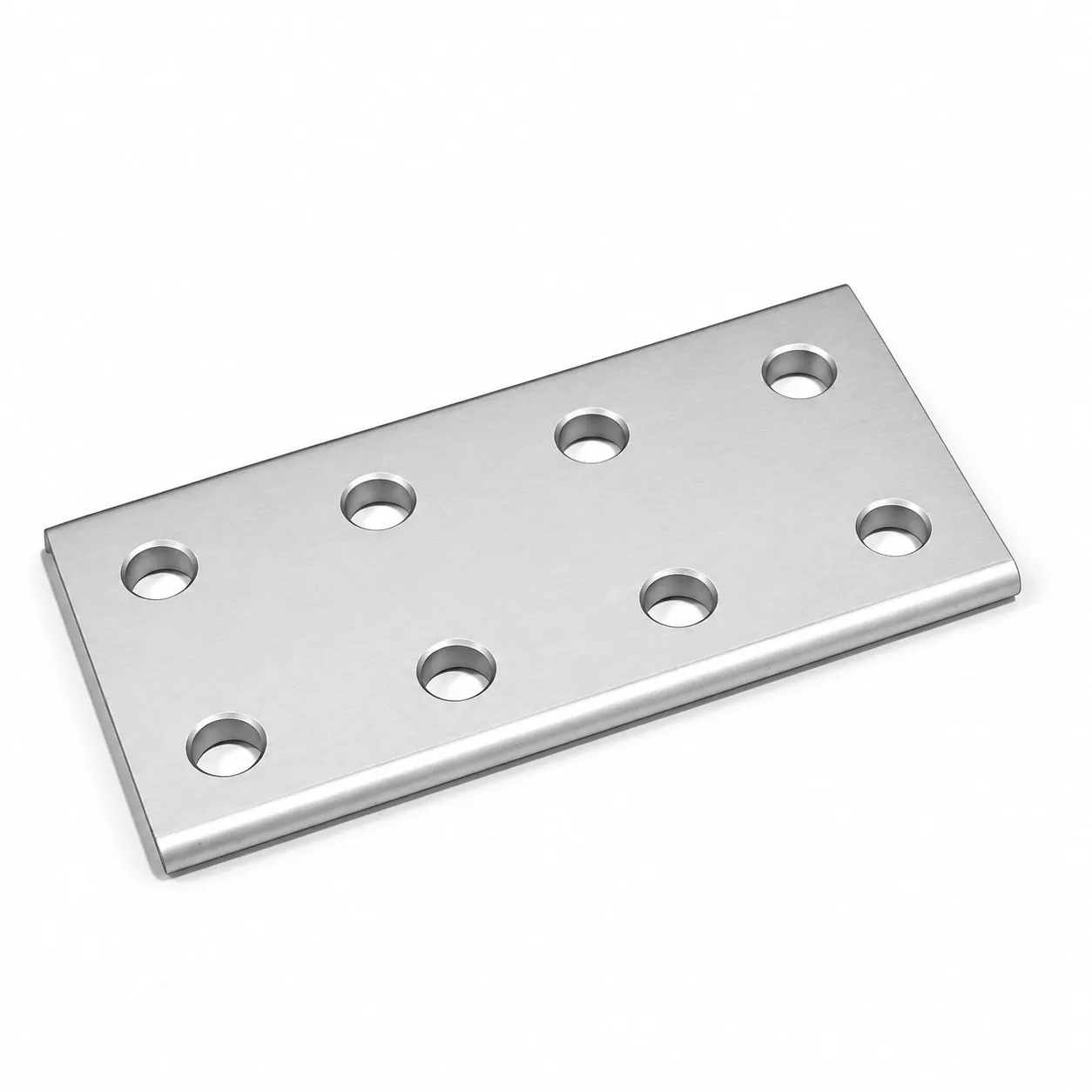 BAH-2QA8 — Square Plate 20mm 8 รู สีเงิน
