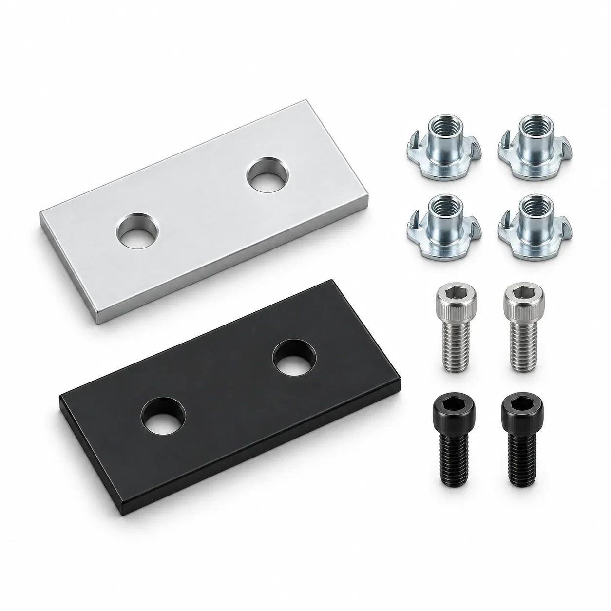 BAH-3I2U-SET — I Plate 2รู 30mm สีเงิน Kit Set
