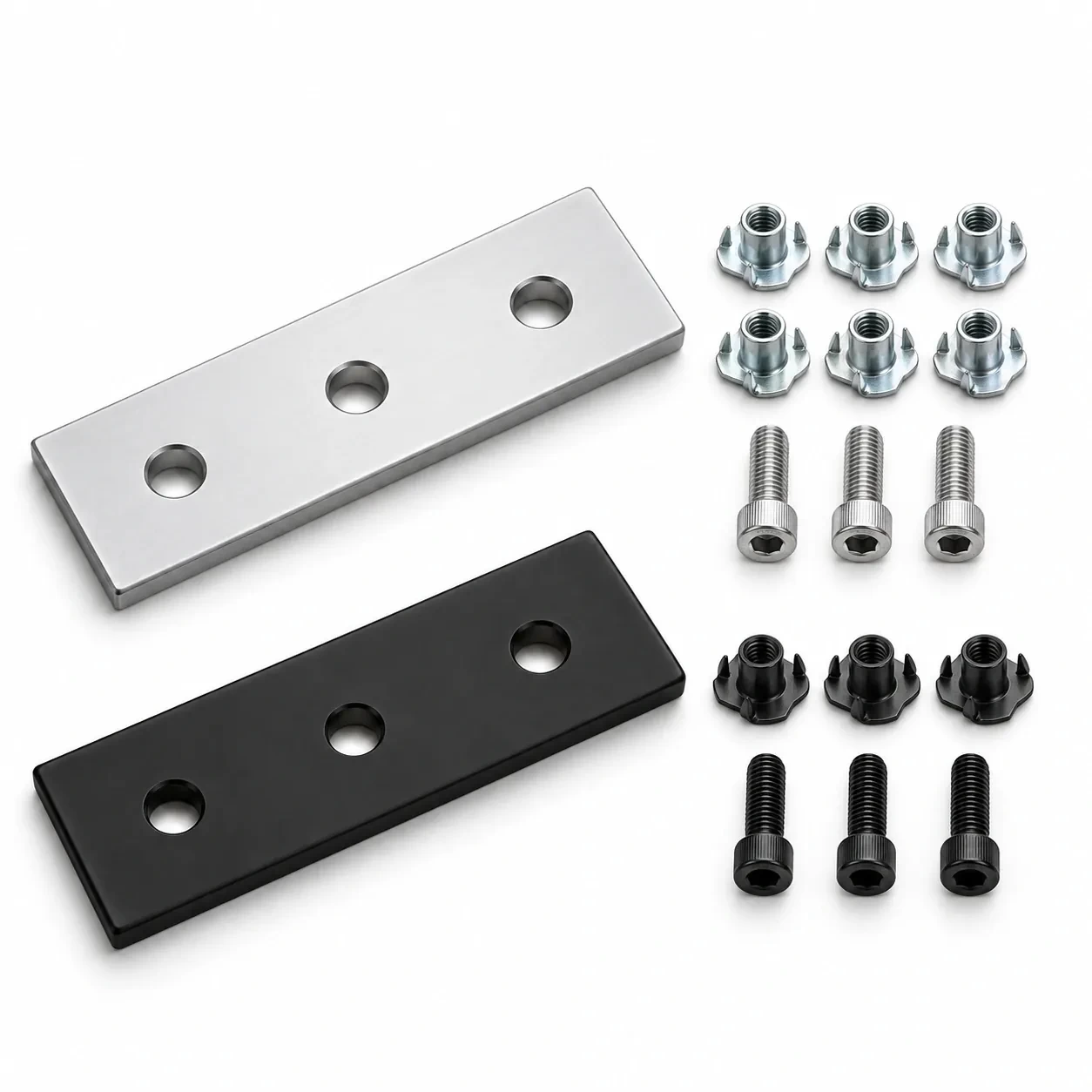 BAH-3I3U-SET — I Plate 3รู 30mm สีเงิน Kit Set