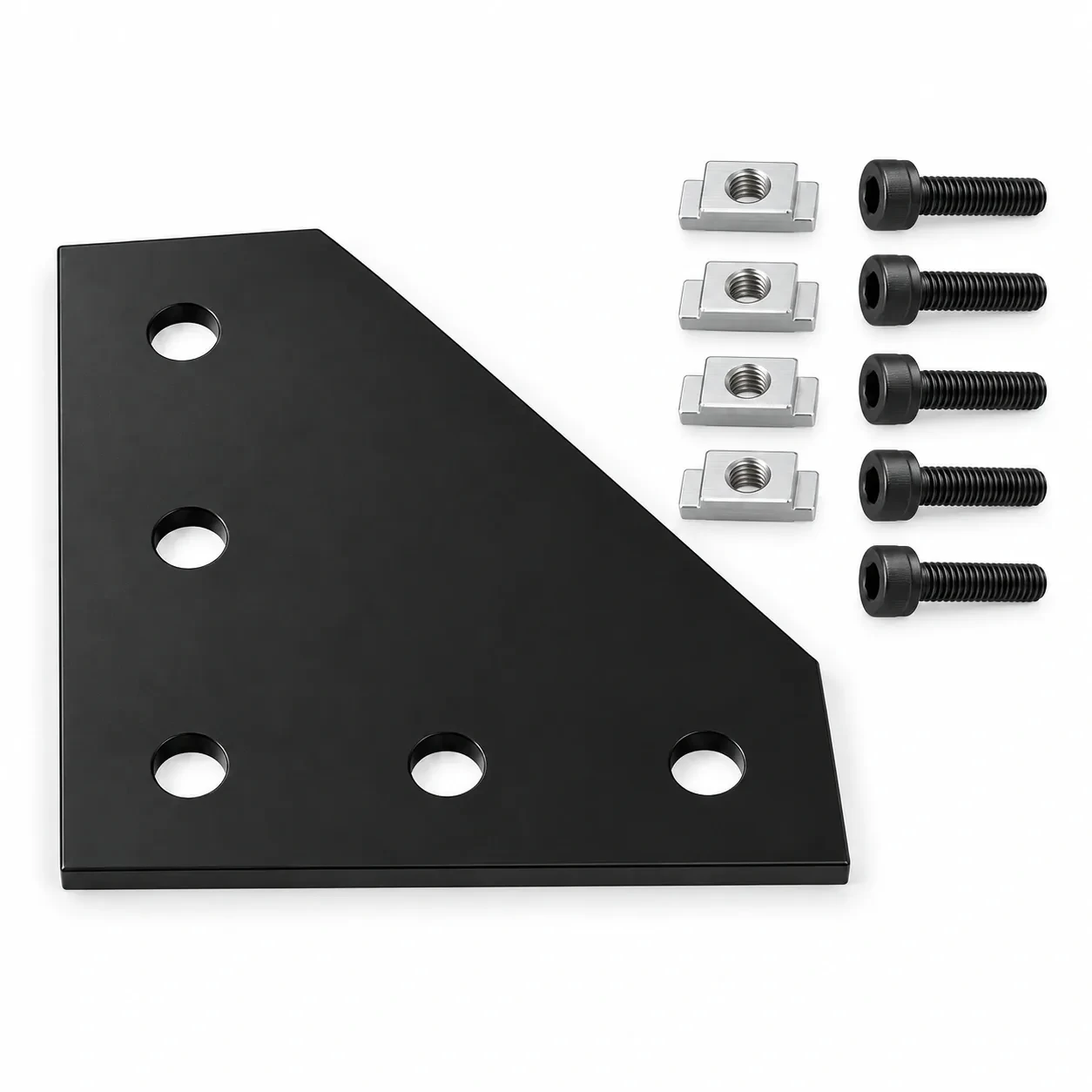 BAH-3KB-SET — Corner Plate L 30mm สีดำ Kit Set