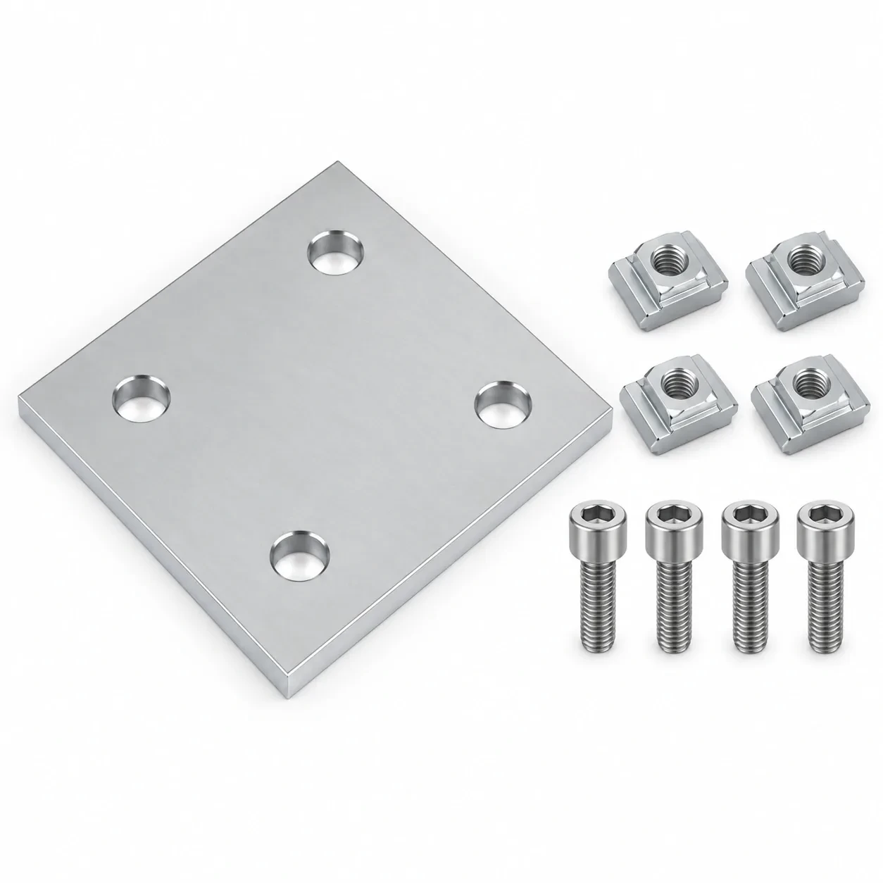 BAH-3Q-SET — Pre-1-Square Plate 30mm สแตนเลส Kit Set