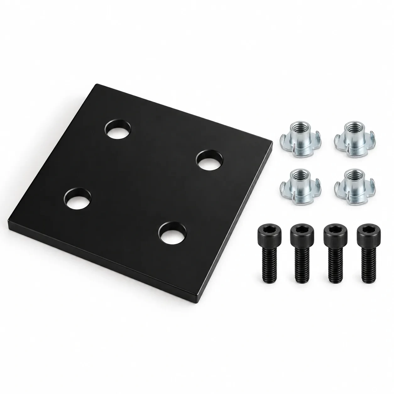 BAH-3QB-SET — Square Plate 30mm สีดำ Kit Set