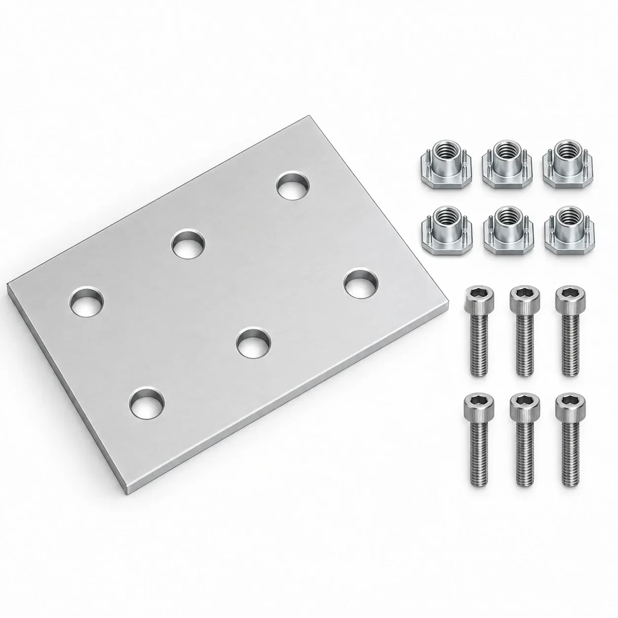 BAH-3QU6-SET — Square Plate 30mm 6 รู Kit Set