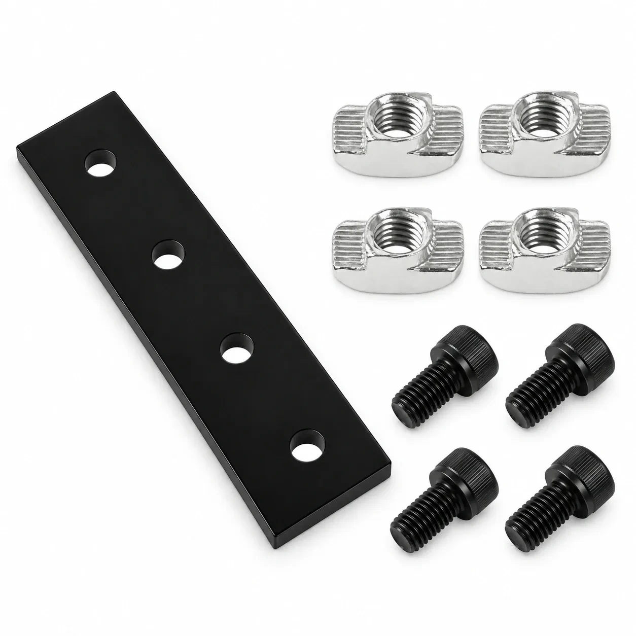 BAH-4I4X-SET — I Plate 4รู 40mm สีดำ Kit Set