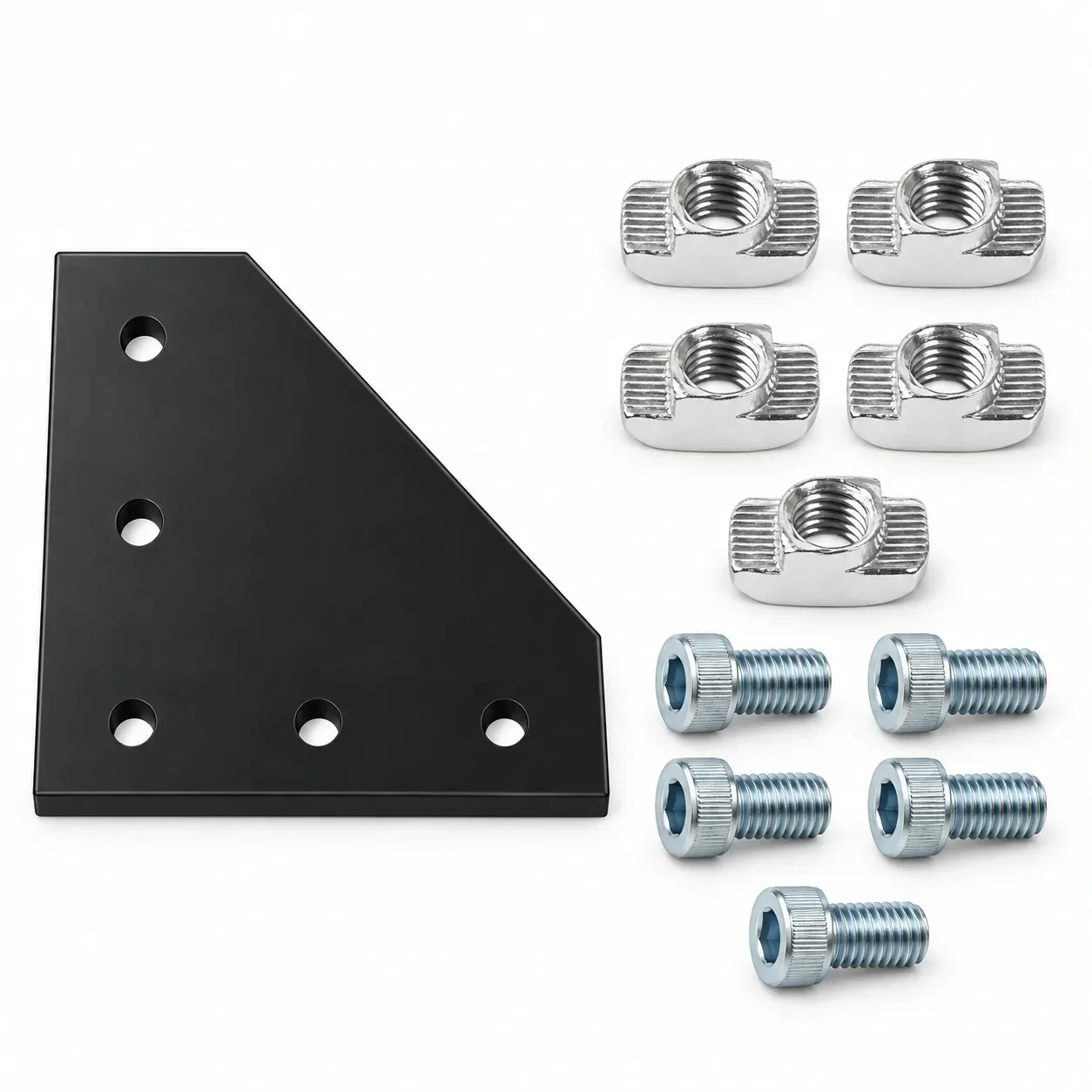 BAH-4K-SET — Corner Plate L 40mm  สีดำ Kit Set