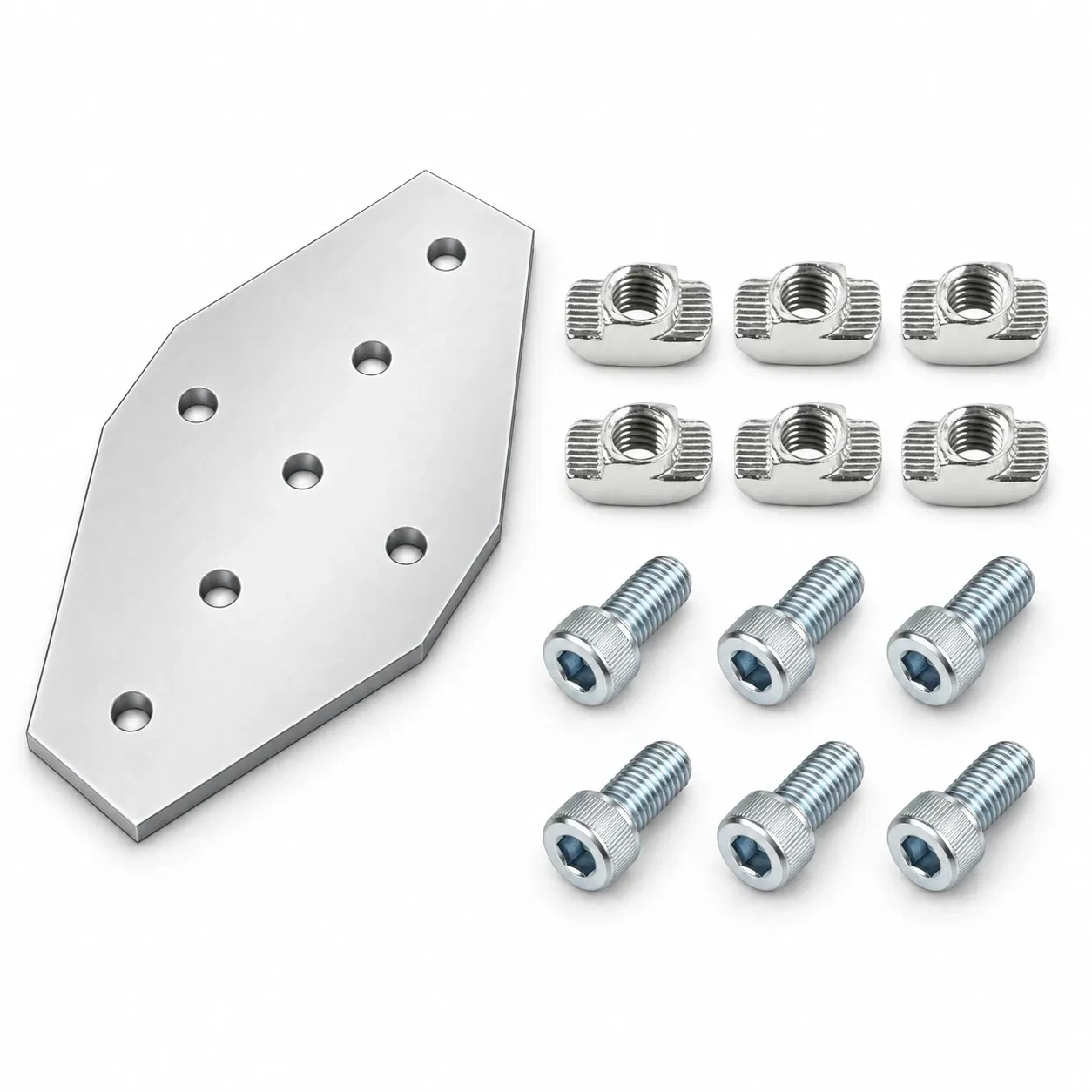 BAH-4XA-SET — Corner Plate X 40mm สีเงิน Kit Set