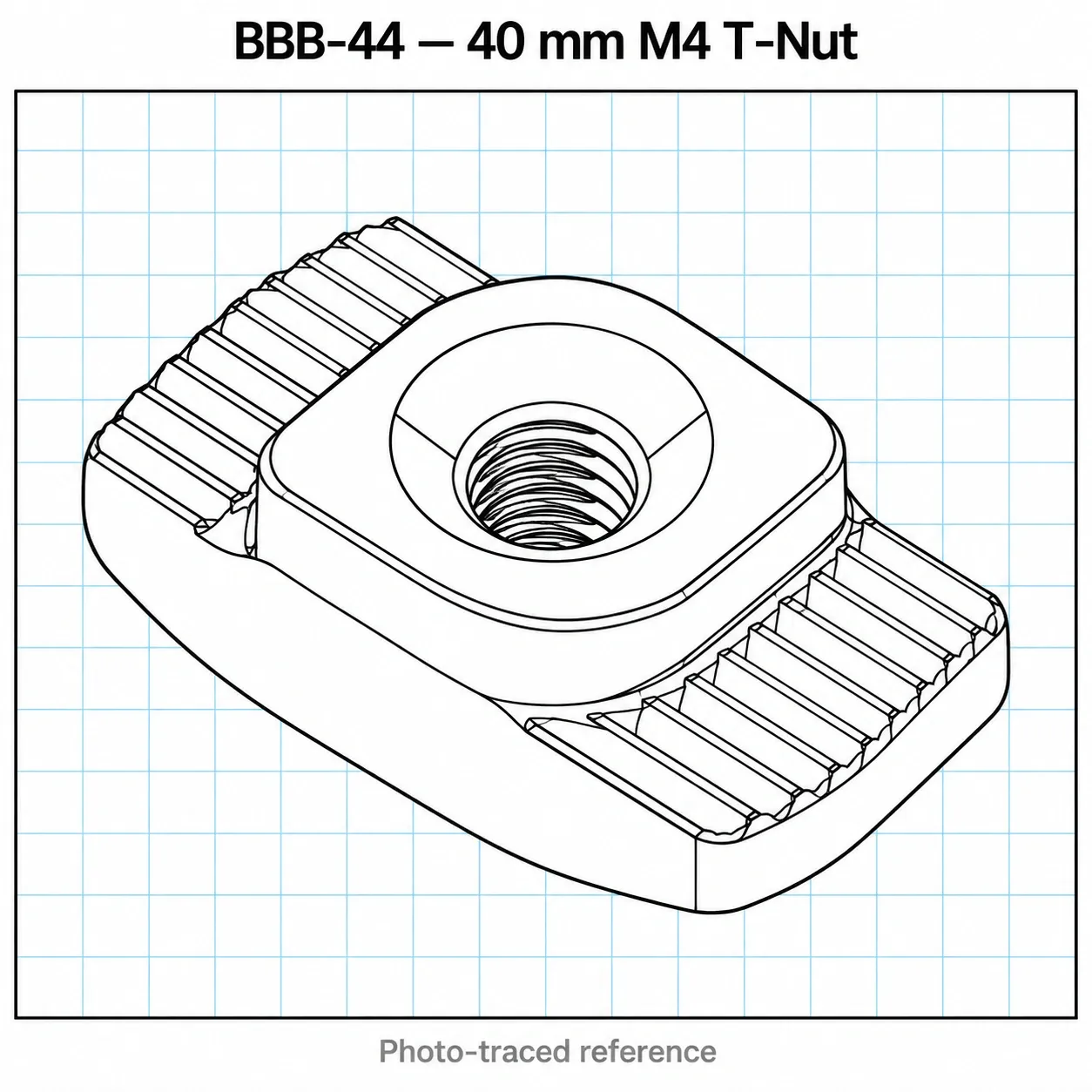 BBB-44 — T-Nut/Free Nut 40mm M4