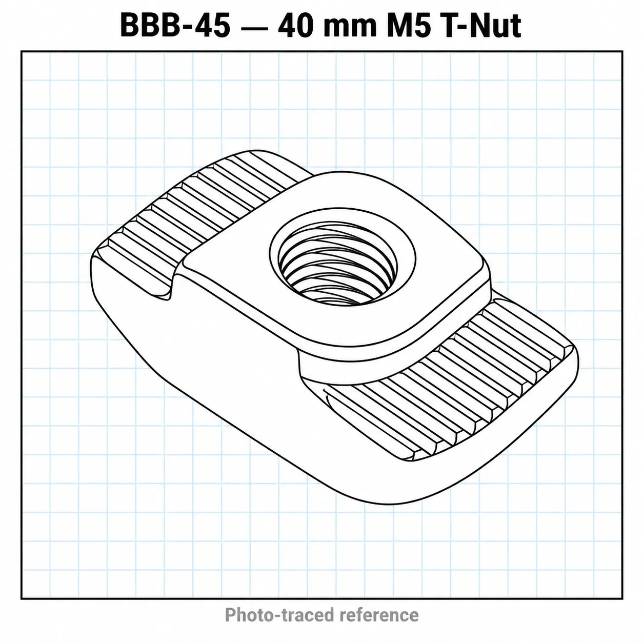 BBB-45 — T-Nut/Free Nut 40mm M5