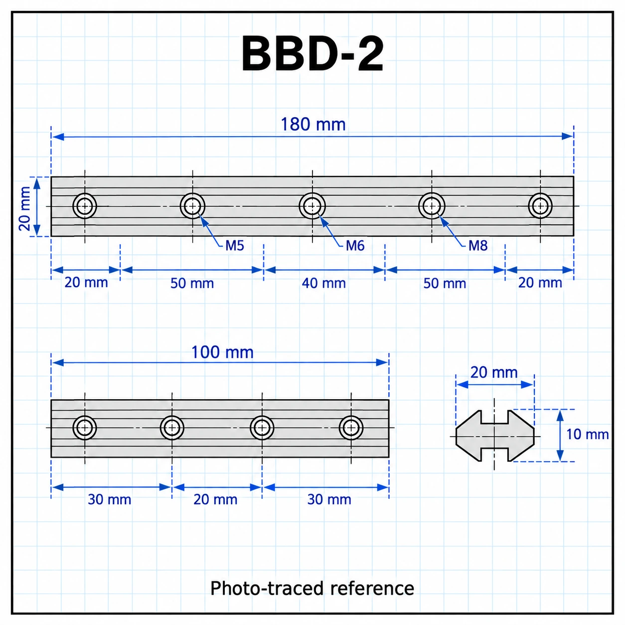 BBD-2 — Long Nut 20mm