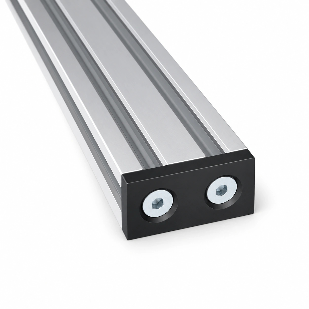BCE-24B — Endcap 20x40mm อลูมิเนียม สีดำ