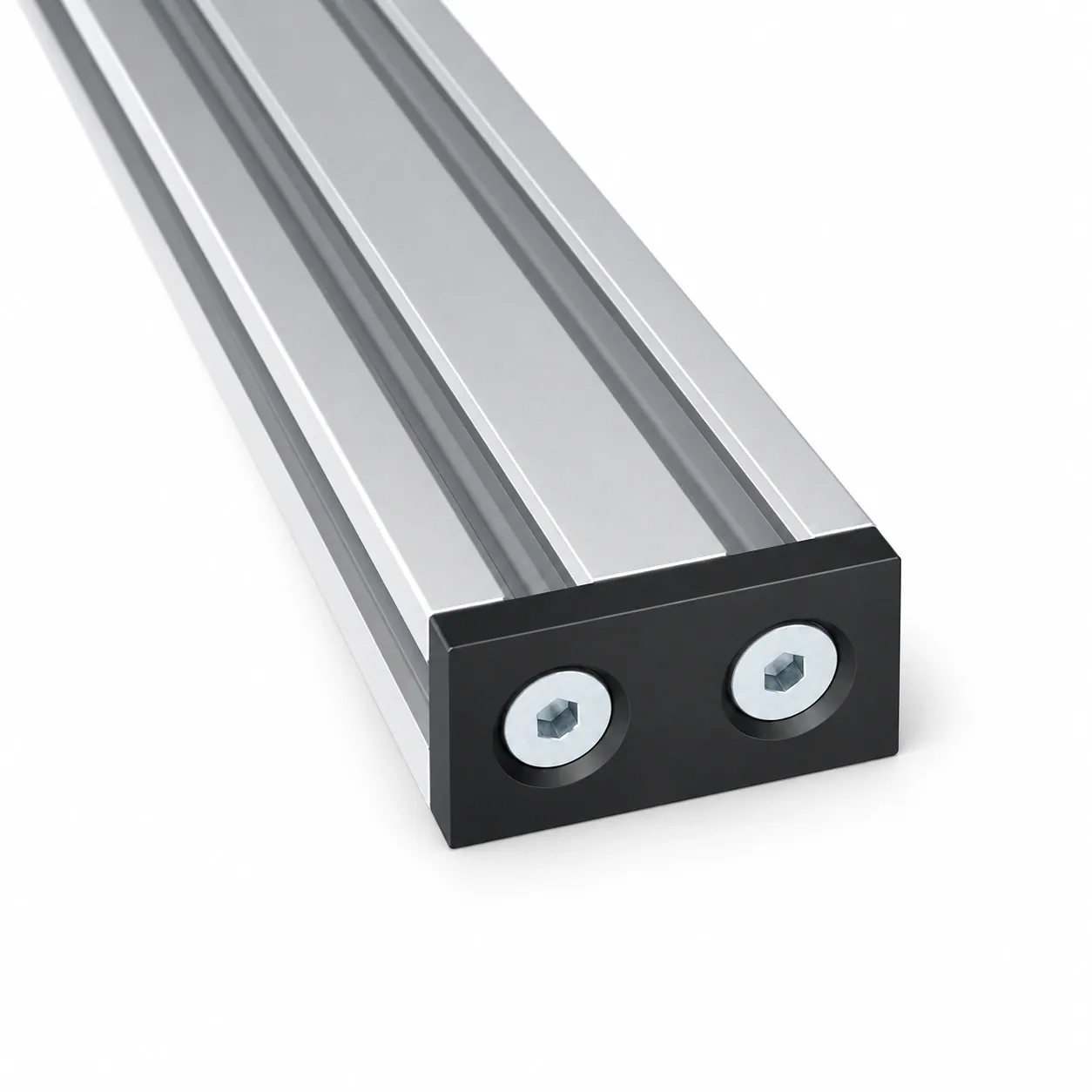 BCE-24B — Endcap 20x40mm อลูมิเนียม สีดำ