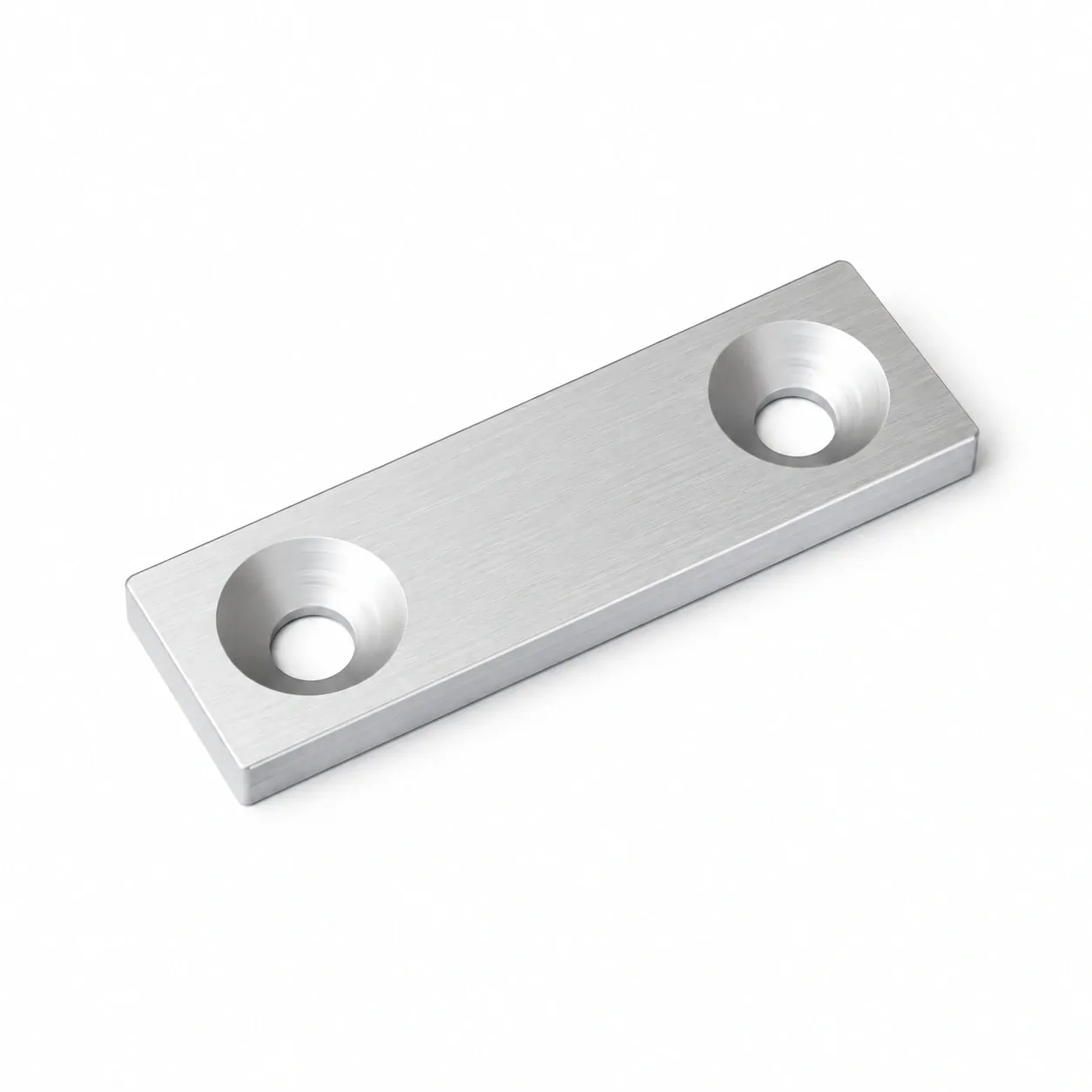 BCE-26A — Endcap 20x60mm อลูมิเนียม สีเงิน