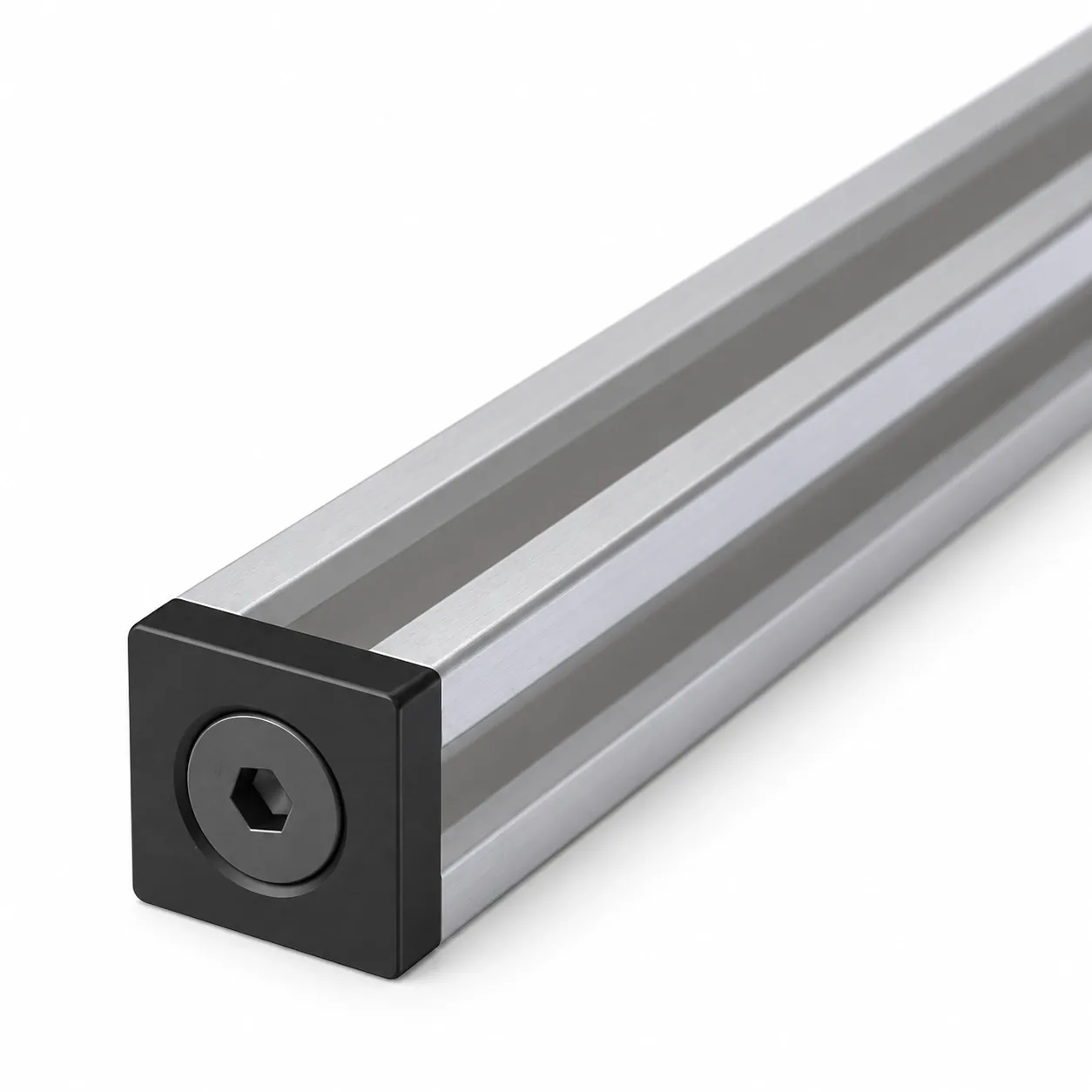 BCE-2B — Endcap 20x20mm อลูมิเนียม สีดำ