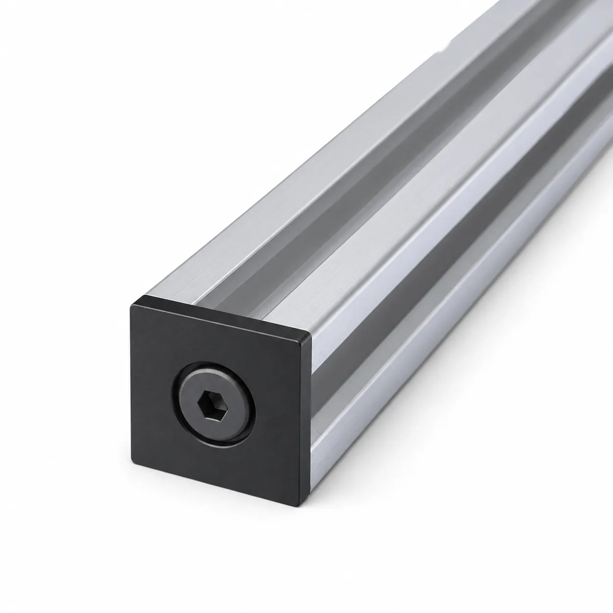 BCE-2VA — Endcap 20x20mm อลูมิเนียมรุ่นบาง สีเงิน