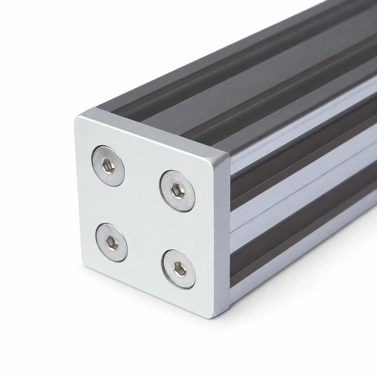 BCE-4VA — End Cap 40x40mm V-Slot อลูมิเนียม สีเงิน