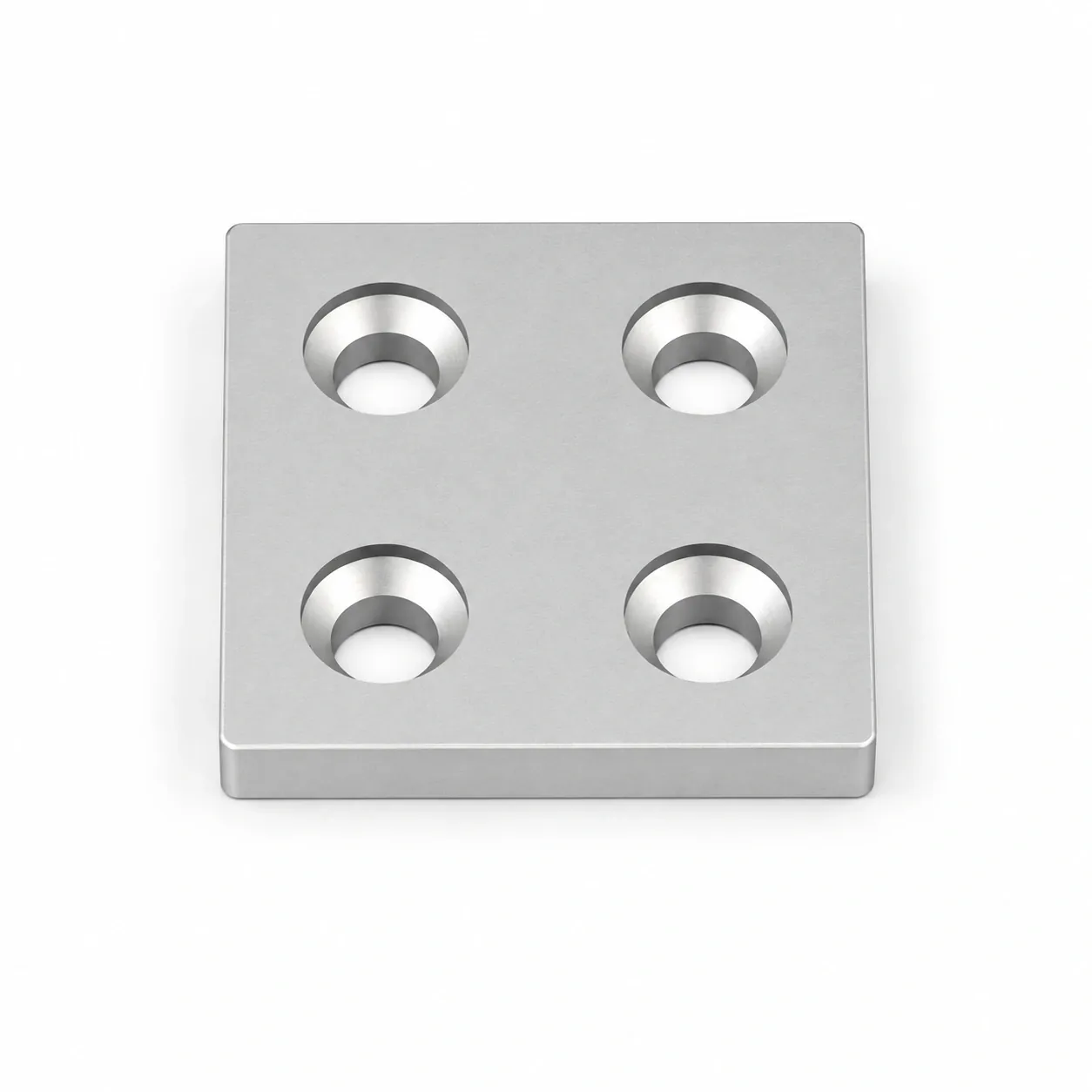 BCE-4VA — End Cap 40x40mm V-Slot อลูมิเนียม สีเงิน