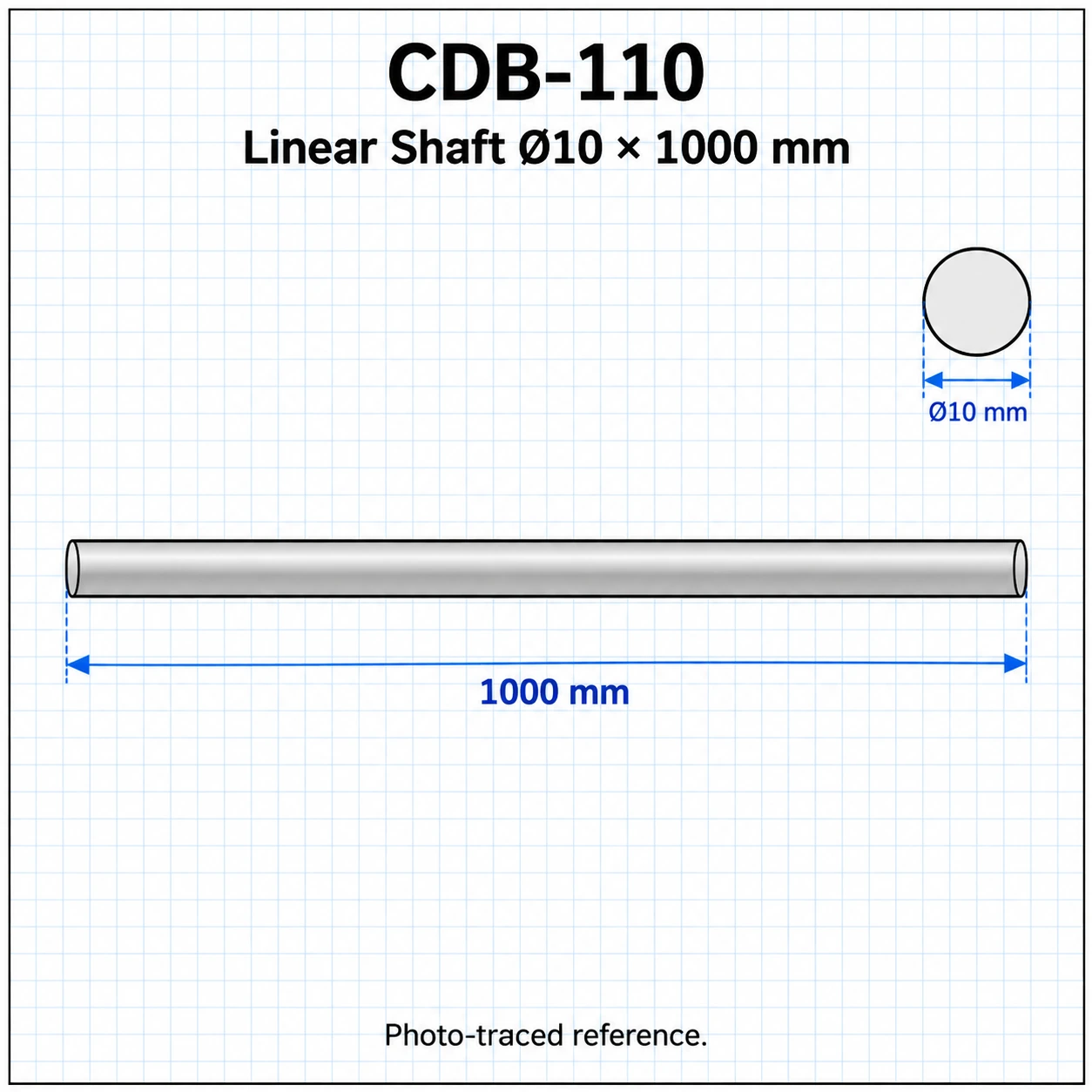 CDB-110 — Linear Shaft D10 1000mm