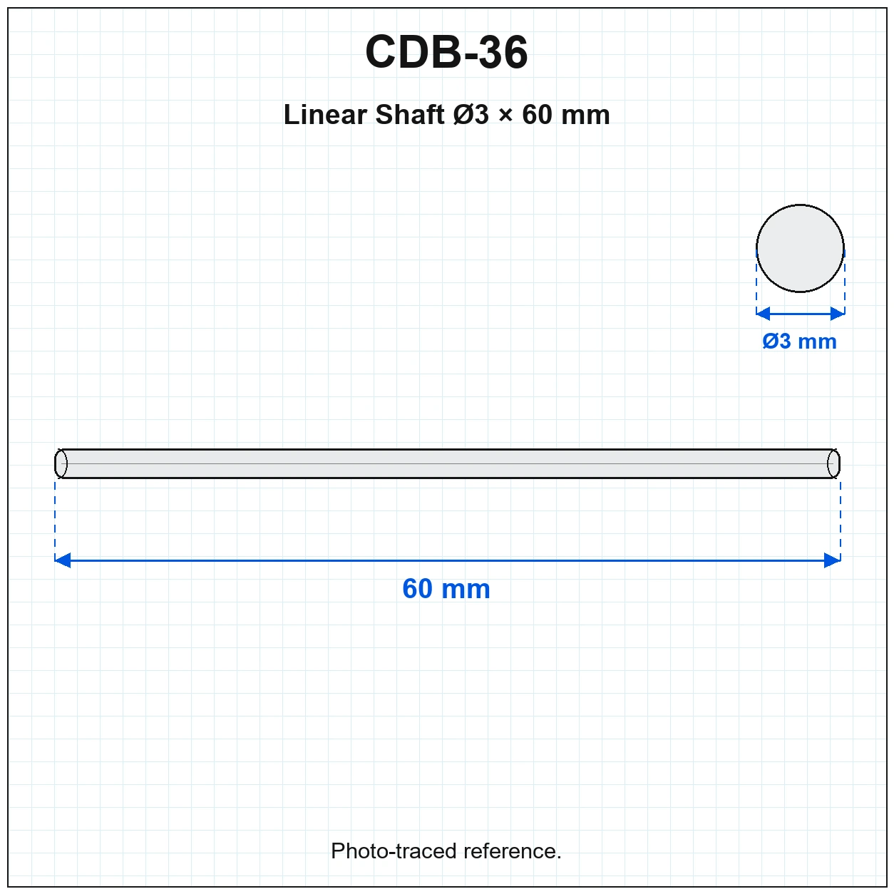 CDB-36 — Linear Shaft D3 60mm