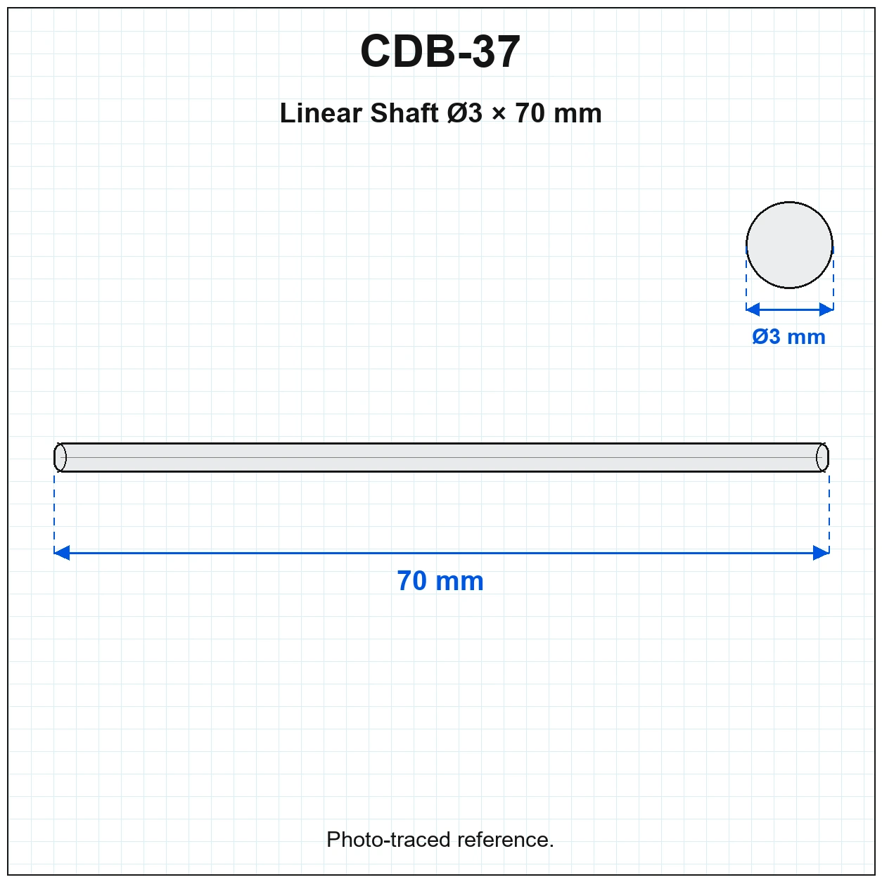 CDB-37 — Linear Shaft D3 70mm