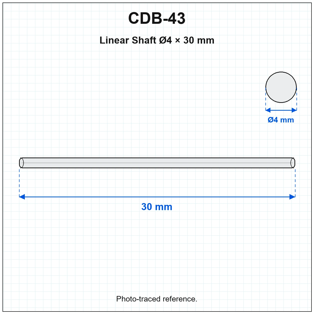 CDB-43 — Linear Shaft D4 30mm