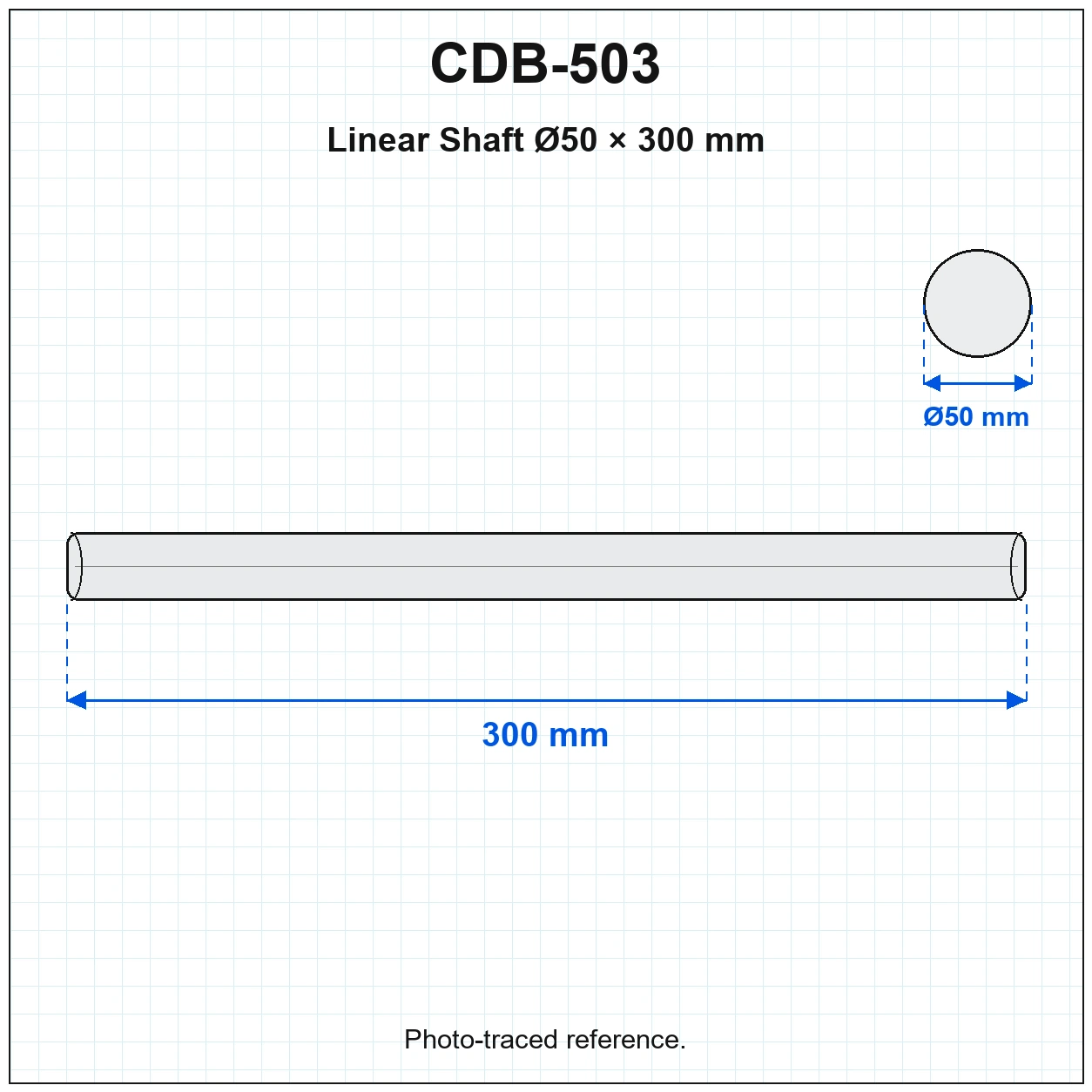 CDB-503 — Linear Shaft D50 300mm