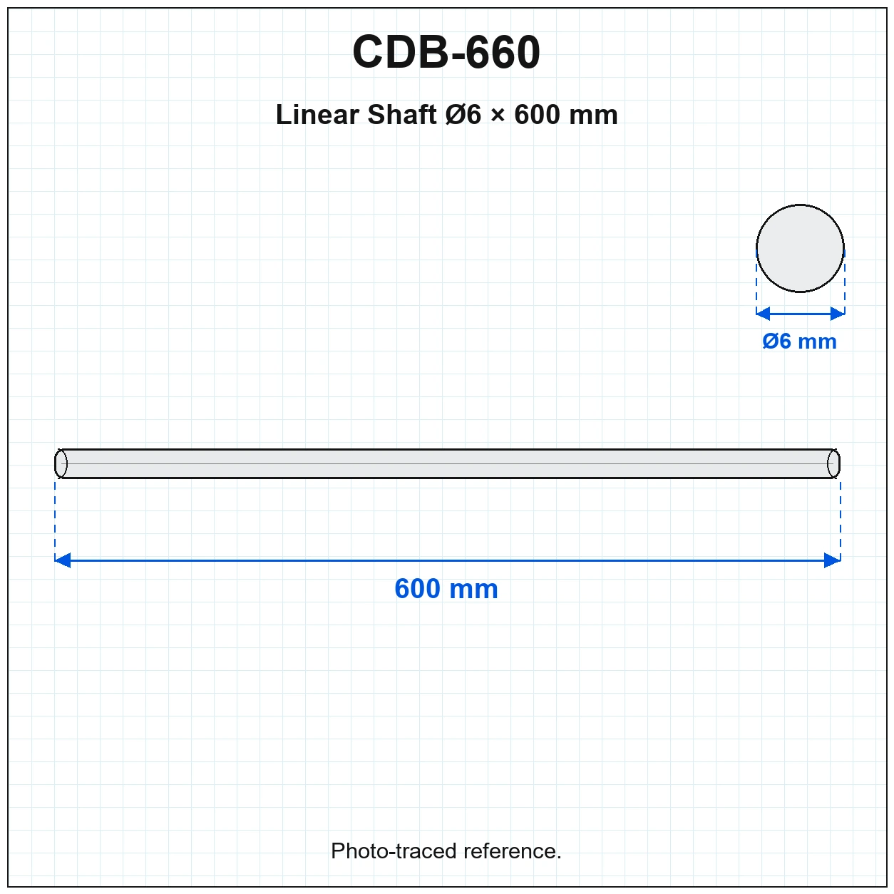 CDB-660 — Linear Shaft D6 600mm