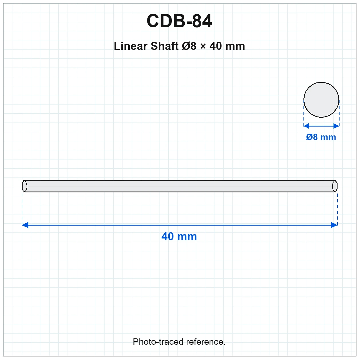 CDB-84 — Linear Shaft D8 40mm