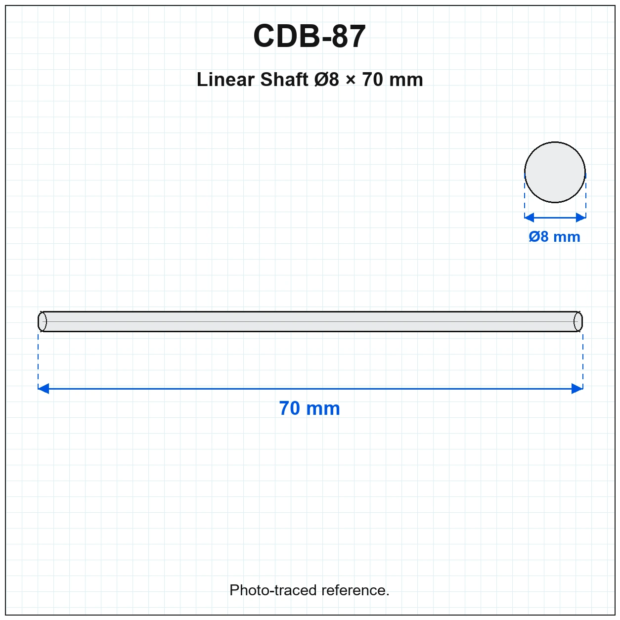 CDB-87 — Linear Shaft D8 70mm