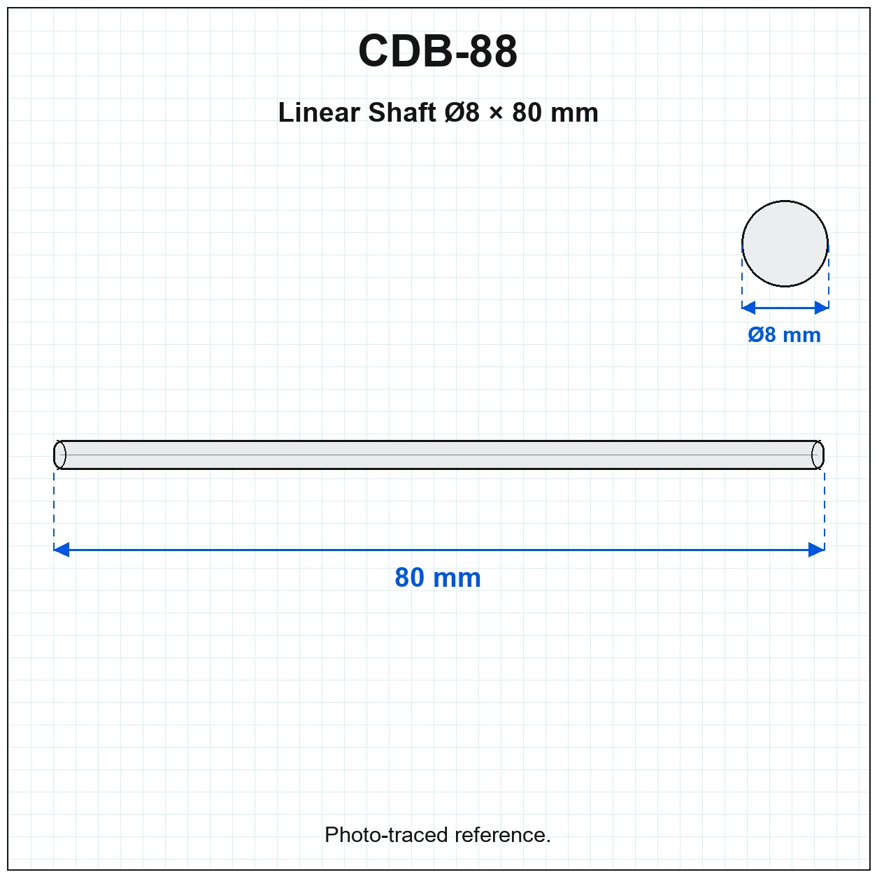 CDB-88 — Linear Shaft D8 80mm