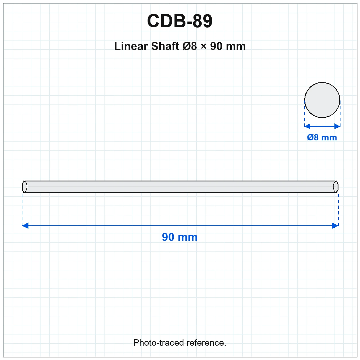CDB-89 — Linear Shaft D8 90mm