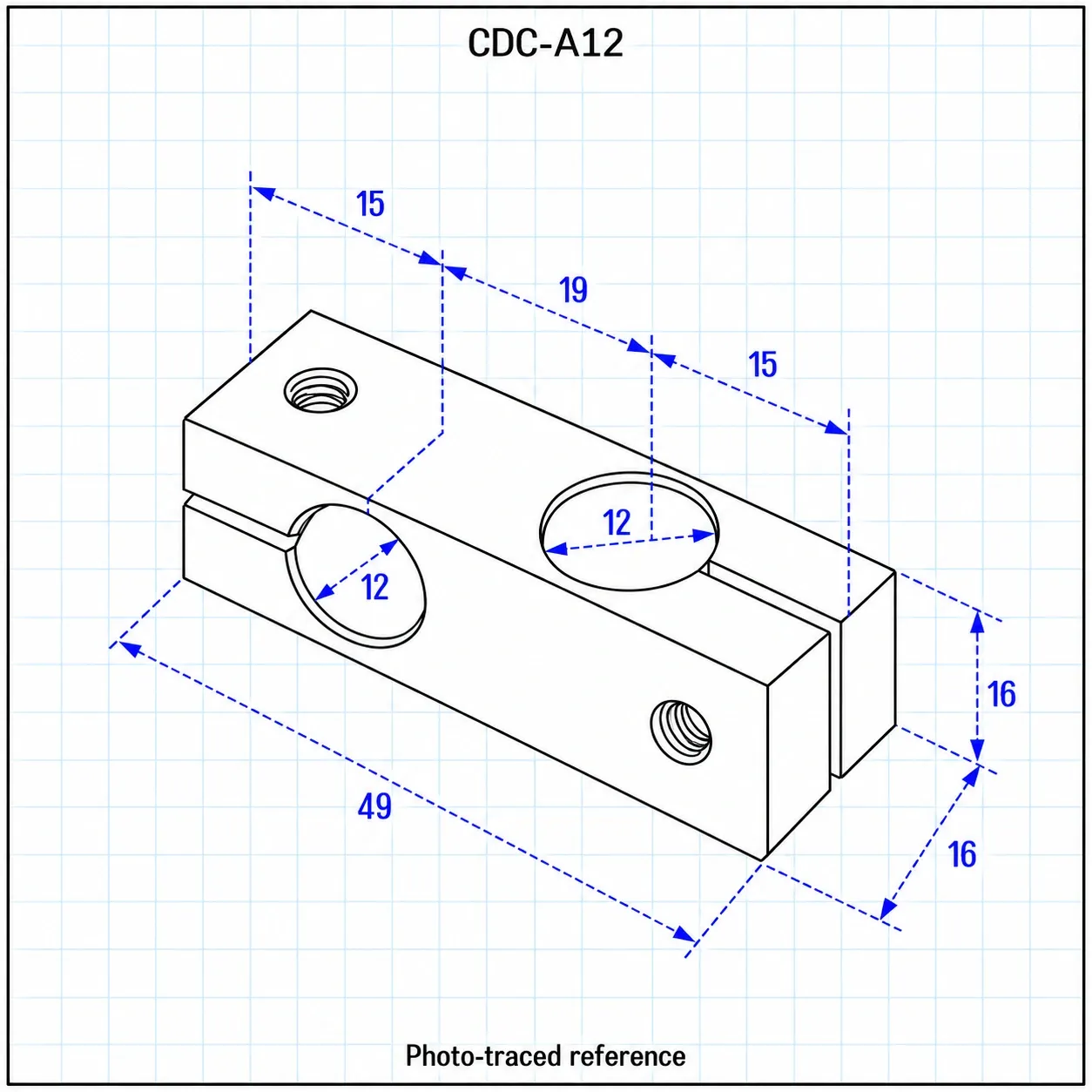 CDC-A12 — Cross Clamp 12x12mm