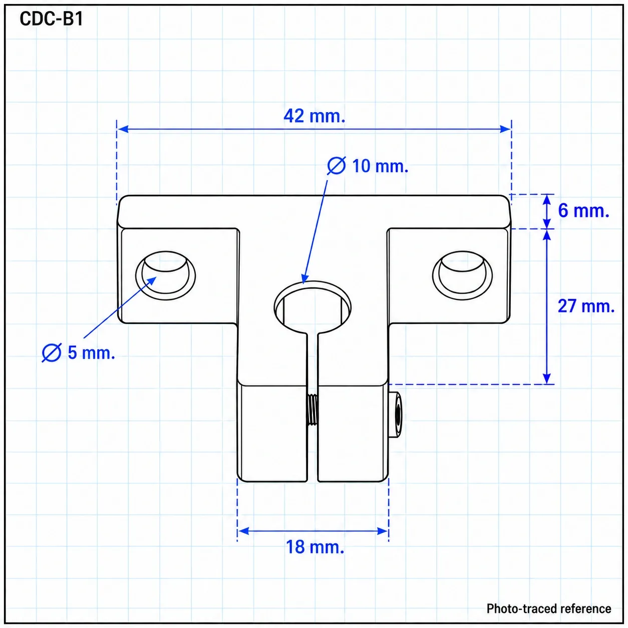 CDC-B1 — Shaft Support 10mm