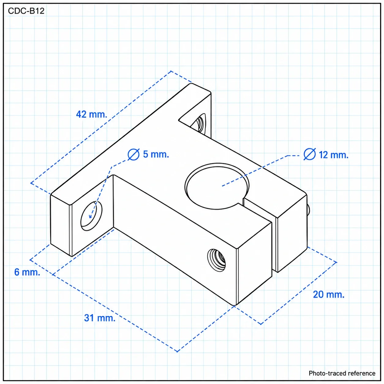 CDC-B12 — Shaft Support 12mm