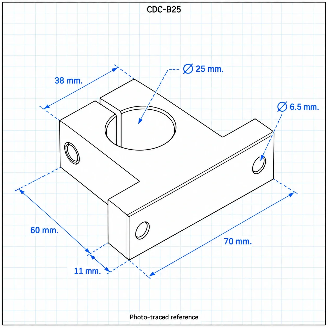 CDC-B25 — Shaft Support 25mm