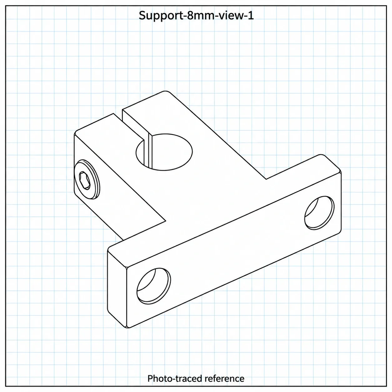 CDC-B8 — Shaft Support 8mm