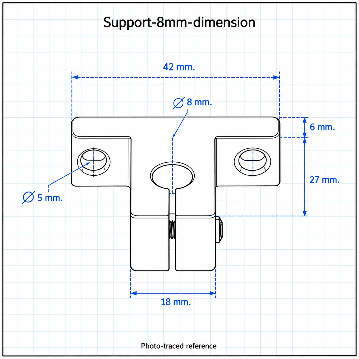 CDC-B8 — Shaft Support 8mm