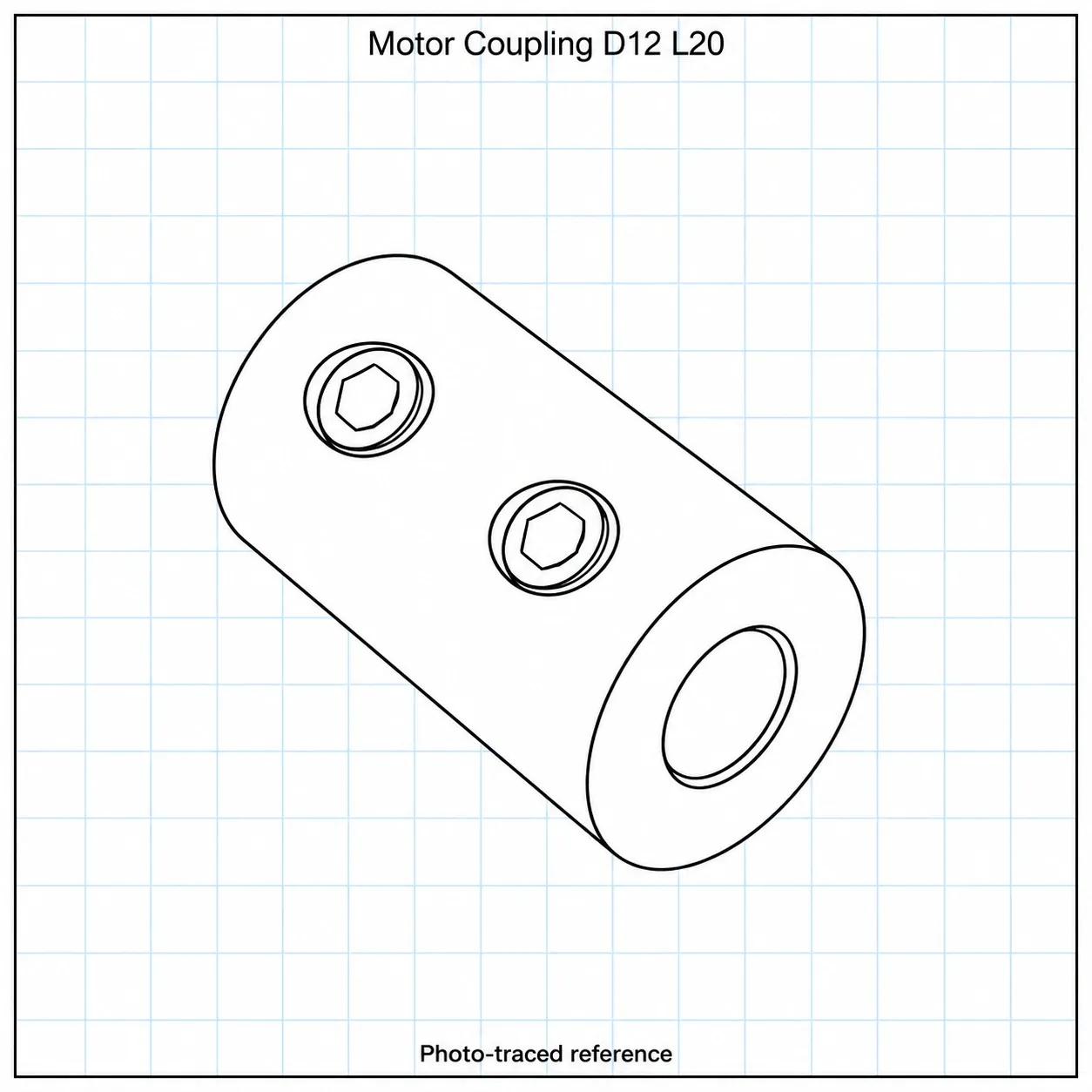 CFC-1275 — คัปปลิ้ง Model motor D12 L20 3.17x5mm