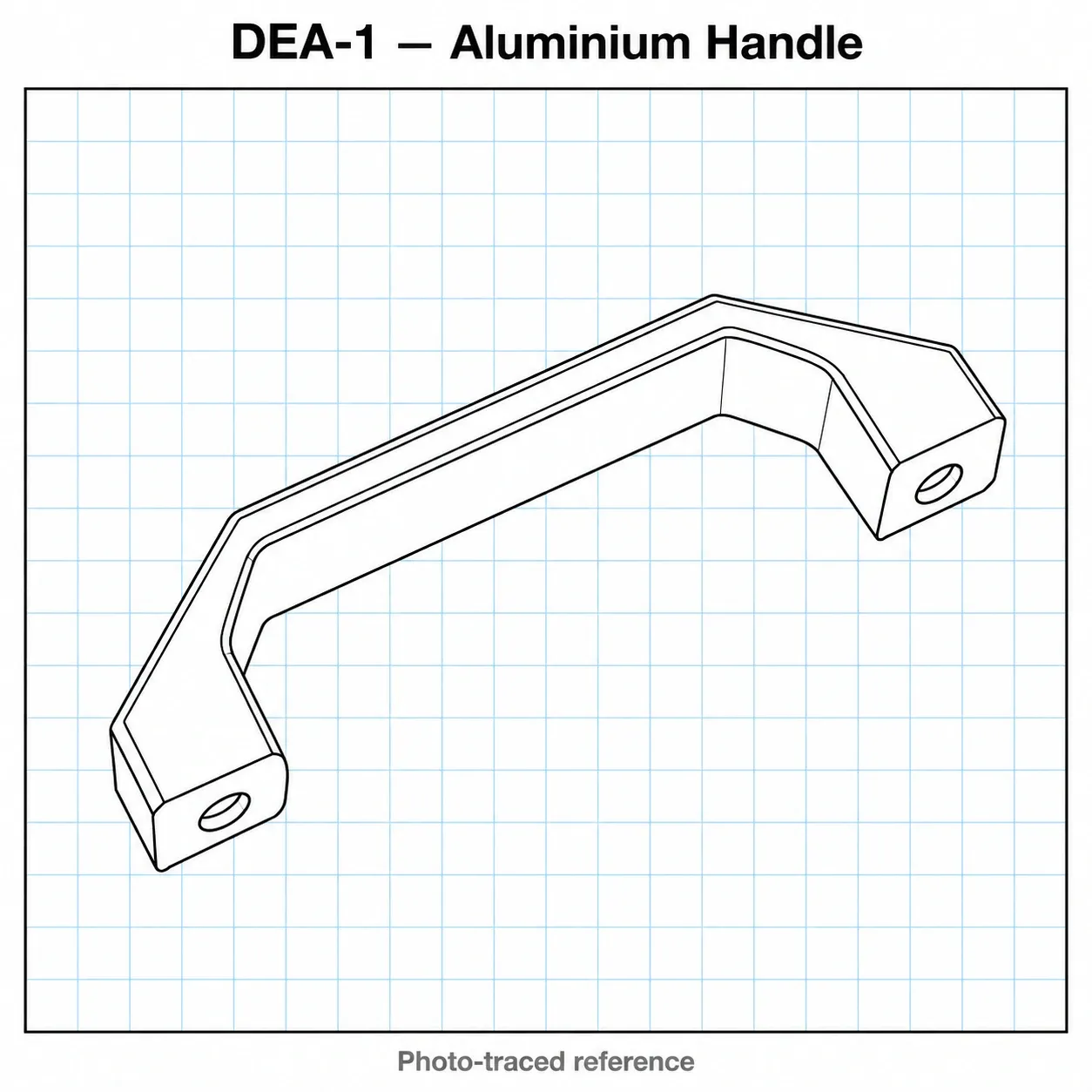 DEA-1 — มือจับอลูมิเนียม 100mm สีดำ