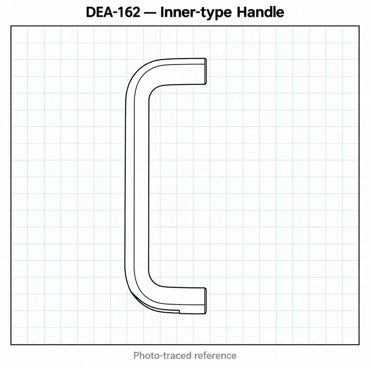 DEA-162 — มือจับอลูมิเนียม Solid version 180mm สีดำ