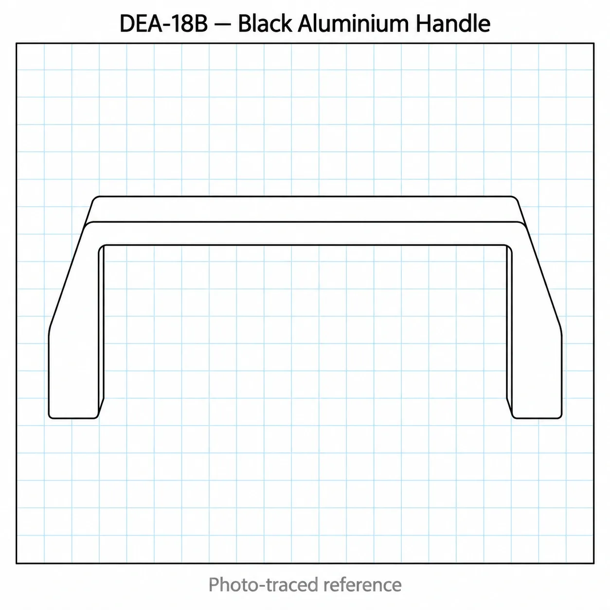 DEA-18B — มือจับอลูมิเนียม 180mm สีดำ