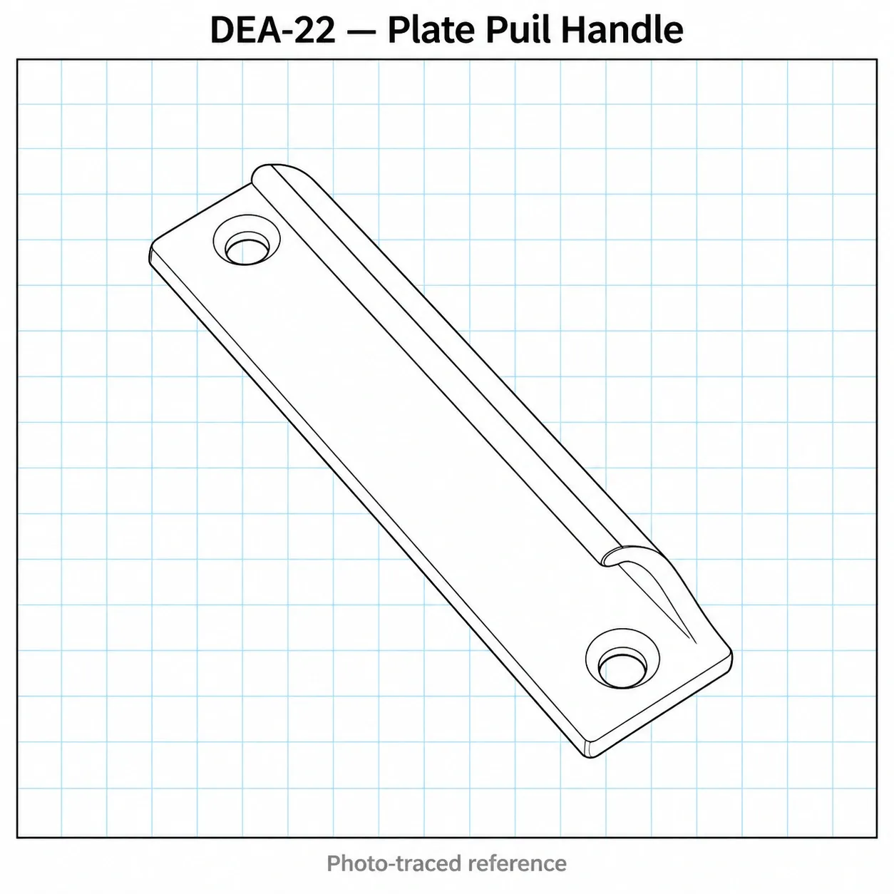 DEA-22 — มือจับ C Type 90mm สีขาว