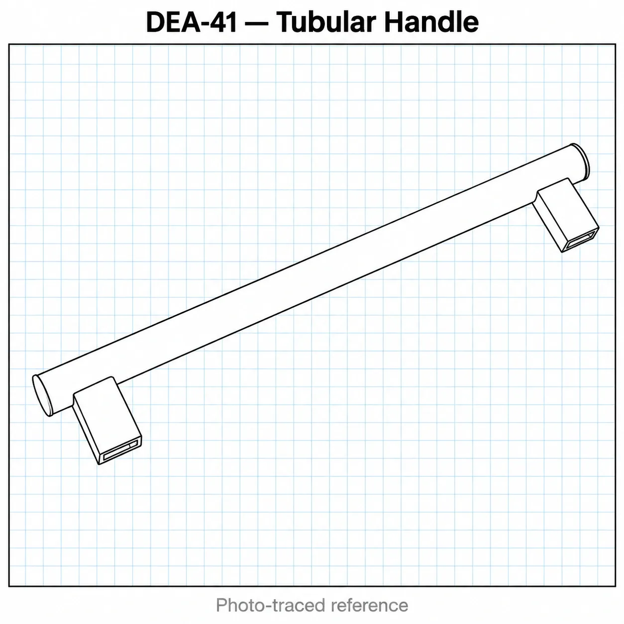DEA-41 — มือจับอลูมิเนียมกลมสีเงิน 400mm