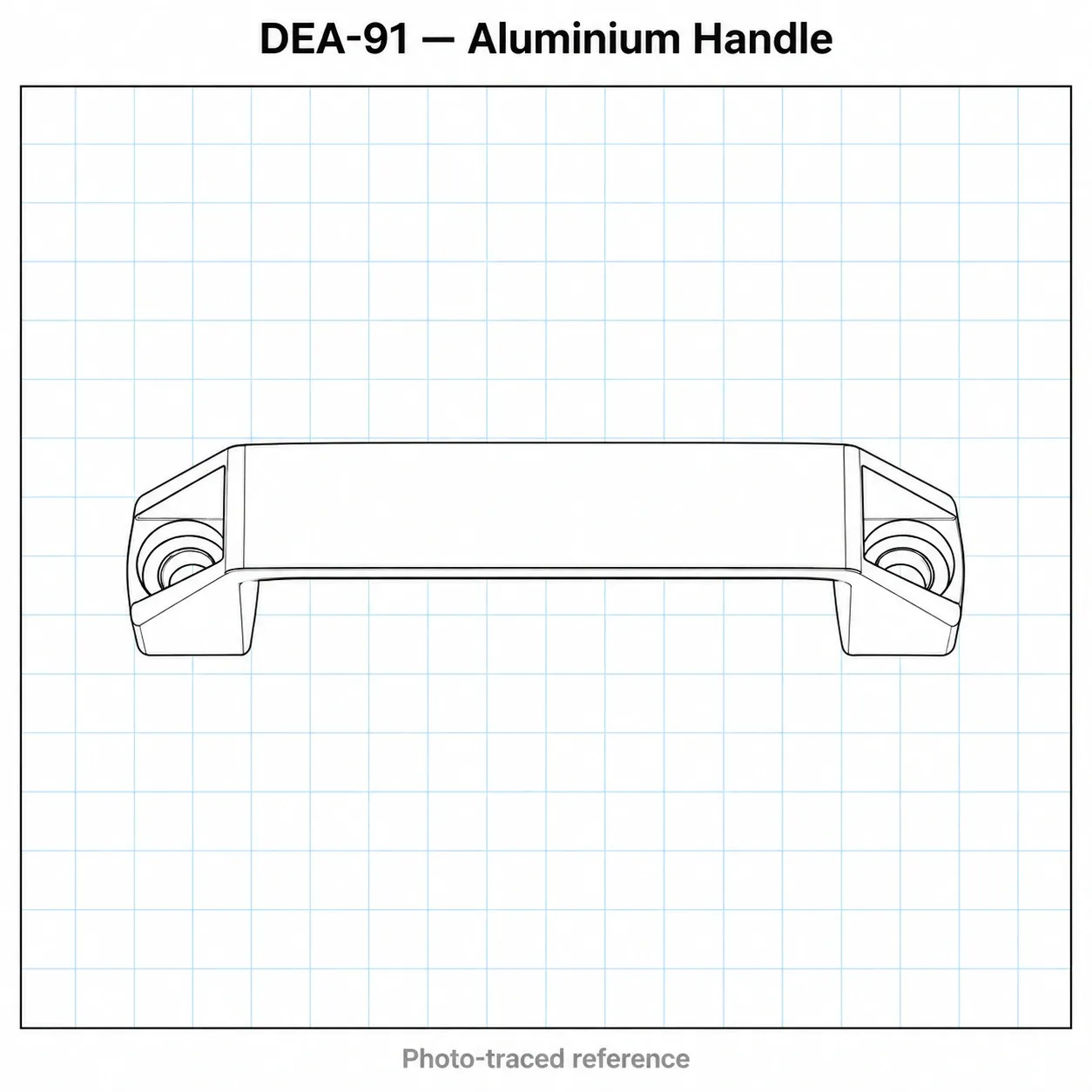 DEA-91 — มือจับอลูมิเนียม 90mm สีเงิน