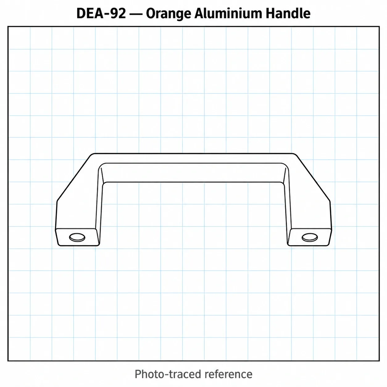 DEA-92 — มือจับอลูมิเนียม 90mm สีส้ม