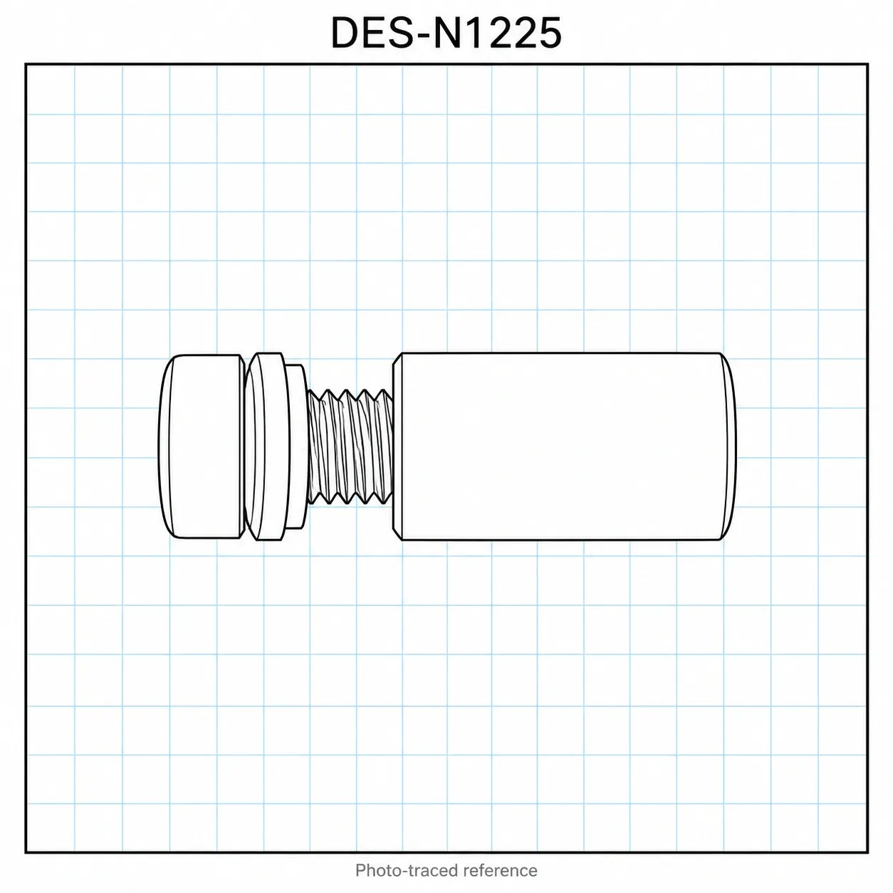 DES-N1225 — ขายึดอะคริลิค D12 ยาว 25mm