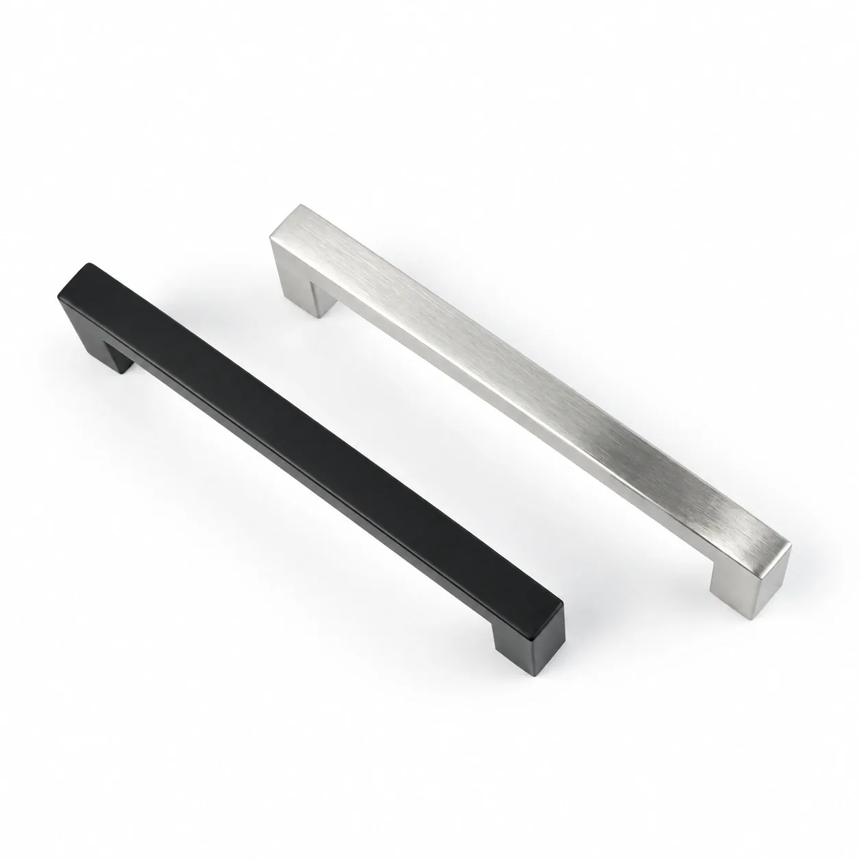 DES-S11 — มือจับเหลี่ยม 140mm สีเงิน