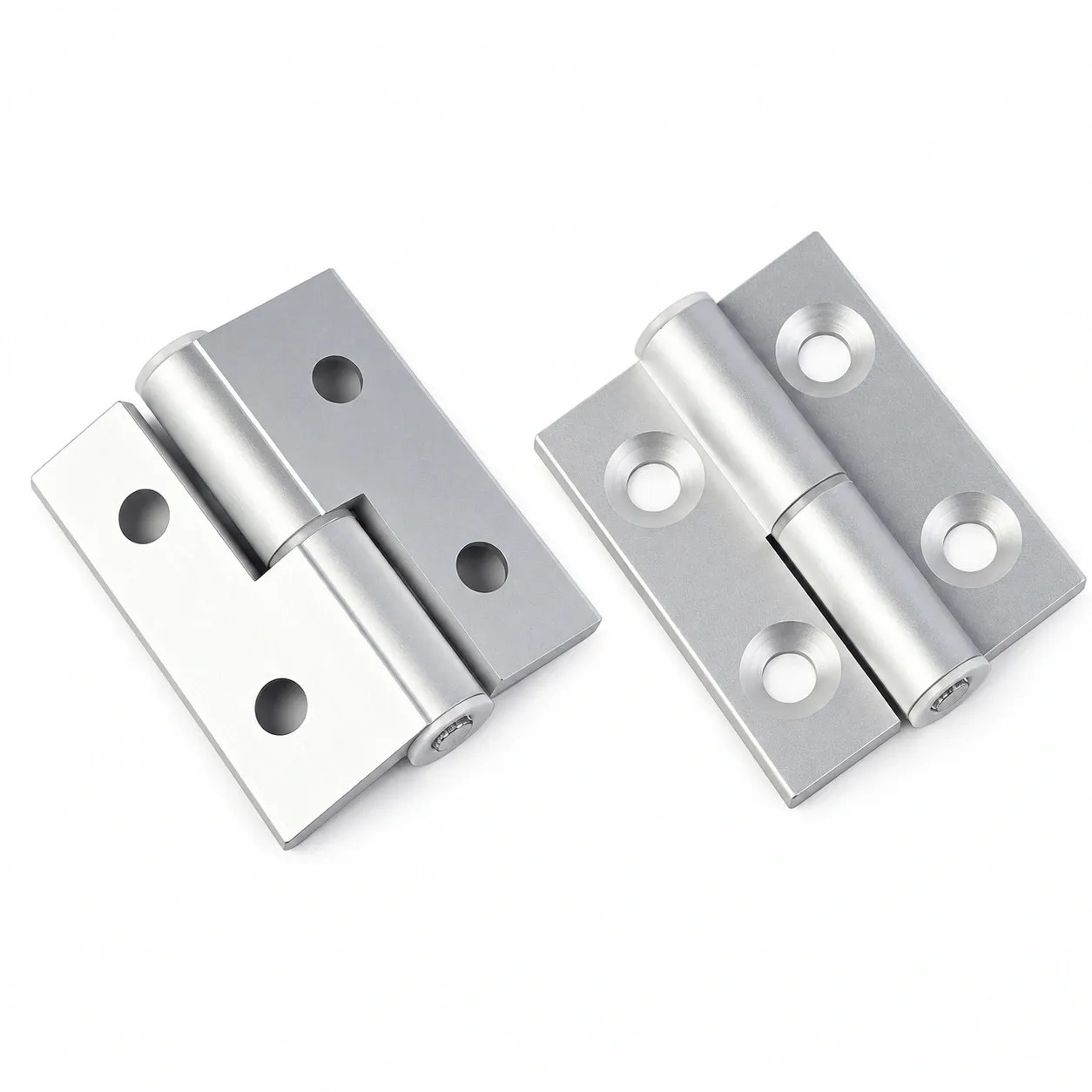 DFA-2L — บานพับอลูมิเนียม 20x20mm สีเงิน ถอดได้ข้างซ้าย