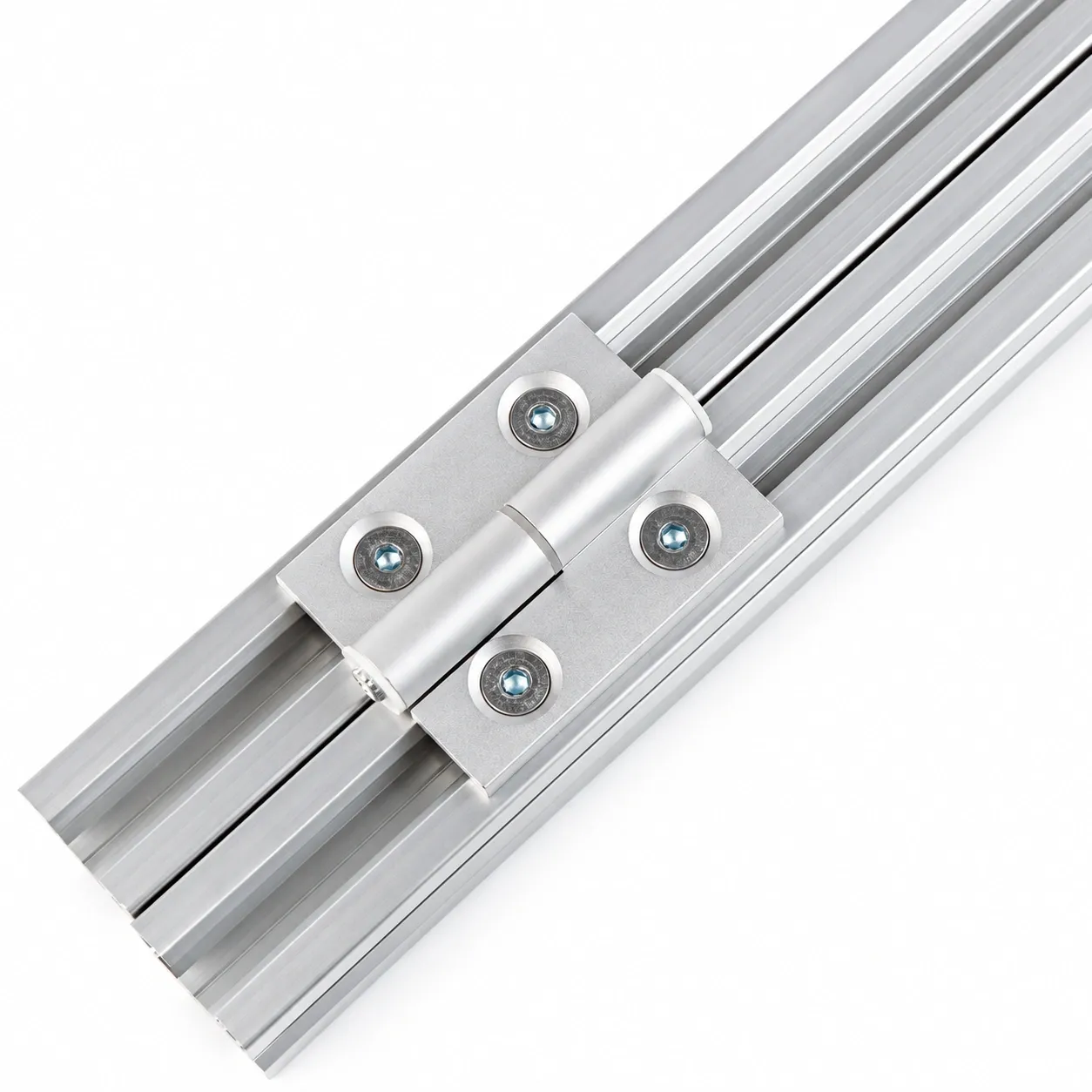 DFA-2R — บานพับอลูมิเนียม 20x20mm สีเงิน ถอดได้ข้างขวา
