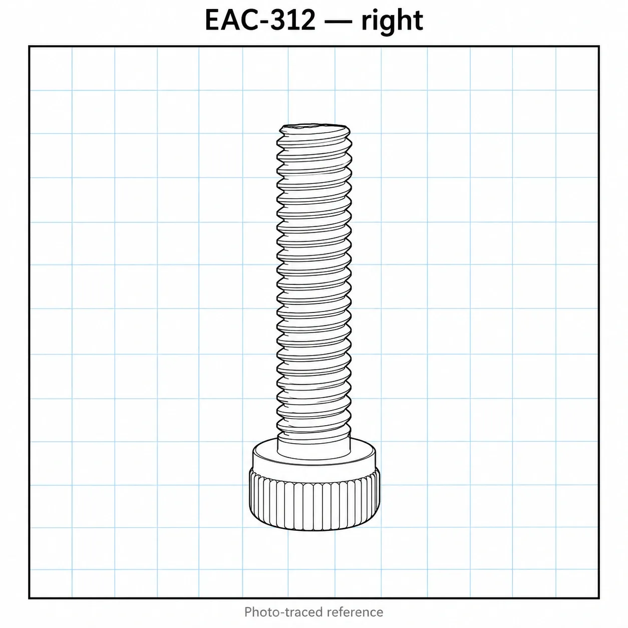 EAC-312 — น็อตหัวจมชุบขาว M3x12